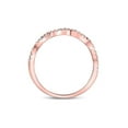 thumbnail image 4 of 10kt Rose Gold Womens Round Diamond Woven Twist Stackable Band Ring 1/4 Cttw, 4 of 4
