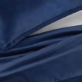 thumbnail image 3 of Twin Size Solid Navy Duvet Cover Set, Simply Clean Design with Hidden Zipper & Corner Ties for Bedroom, 3 of 5
