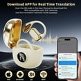 thumbnail image 2 of AI Language Translation Earbuds, Bluetooth 5.4 Headphones 144 Languages & Accents, OWS 3-in-1Touch Screen Real-Time Earphones Fit iOS and Android Ideal for Travel Business Learning (gold&Translation), 2 of 6