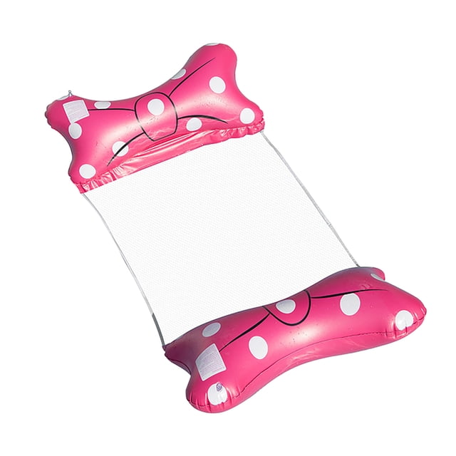 Hearth & Gear Summer Relaxation Foldable Water Inflatable Cute Bow Floating Chair Suitable For Swimming Pools And Beaches Inflatable Pool with Slide Activity Pool Fruit Pool Float Adult Pool Tube Pool