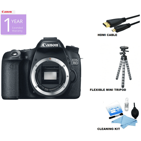 Canon EOS 70D DSLR Camera - Body Only USA Deluxe Bundle
