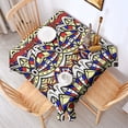 thumbnail image 2 of Vibrant Floral Pattern Square Tablecloth,Waterproof Square Table Cover,Wipeable Spillproof Washable Table Cover for Home Kitchen Party Decor 52"x52"(132x132cm), 2 of 6