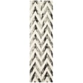 thumbnail image 2 of Safavieh Dip Dye Lara Distressed Wool Runner Rug, Ivory/Charcoal, 2'3" x 8', 2 of 7