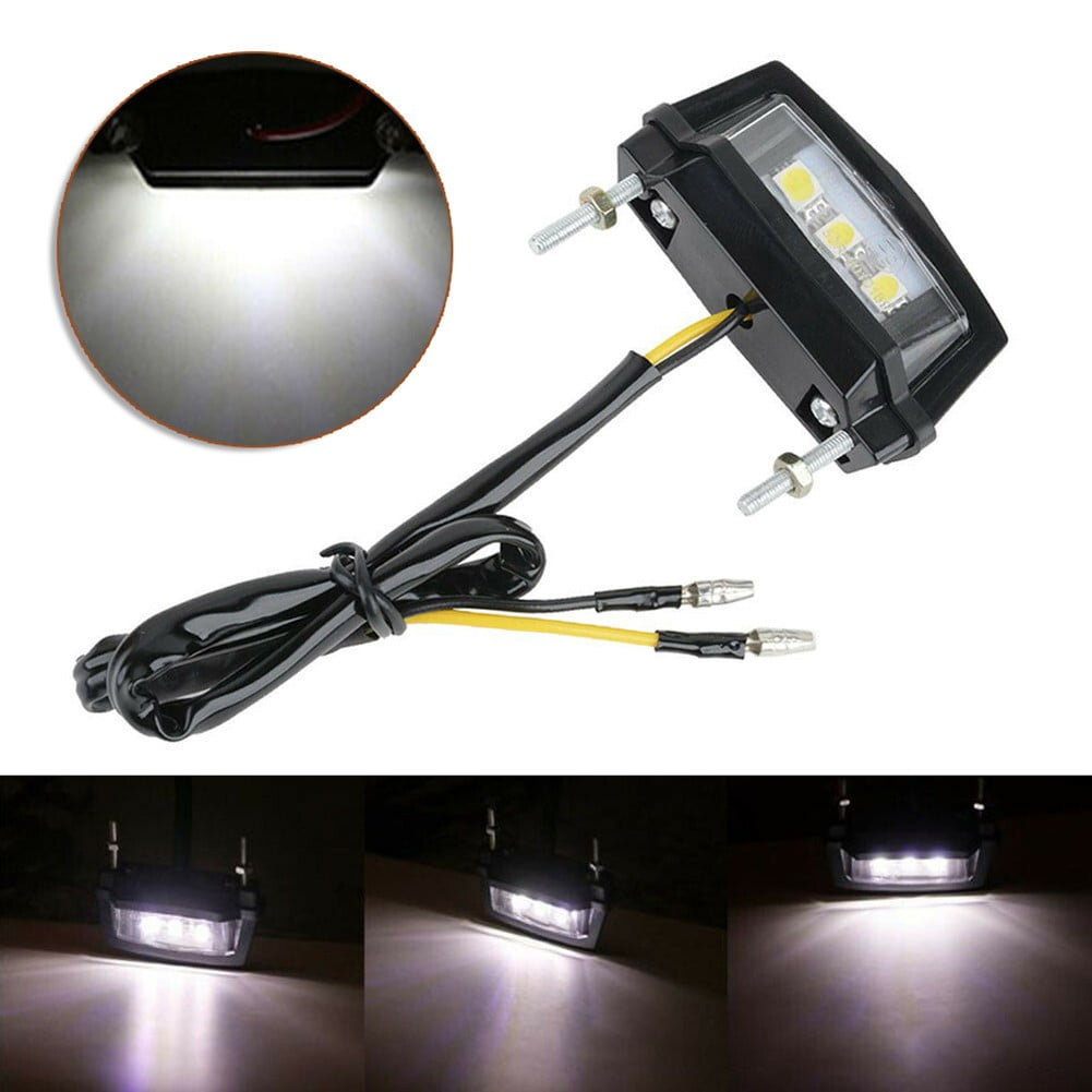 Motorcycle License Plate Light LED Number Plate Light Multi Use 12v Universal