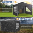 thumbnail image 5 of HOTEEL 10x10ft Popup Canopy Waterproof Canopy with 4 Sidewalls Outdoor Commercial Instant Shelter Beach Camping Canopy Tent for Party, 5 of 10