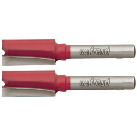 

Freud 7/8 (Dia.) X 1-1/4 Double Flute Straight Bit (Eclipse Grind) 1/2 Shank 2-Pack # 12-115-2PK
