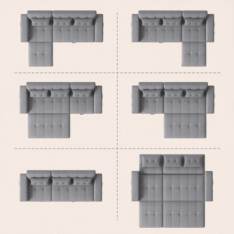 Noelse 87" Queen Sleeper Sofa, 3-in-1 Pull-Out Bed with Storage photo 8