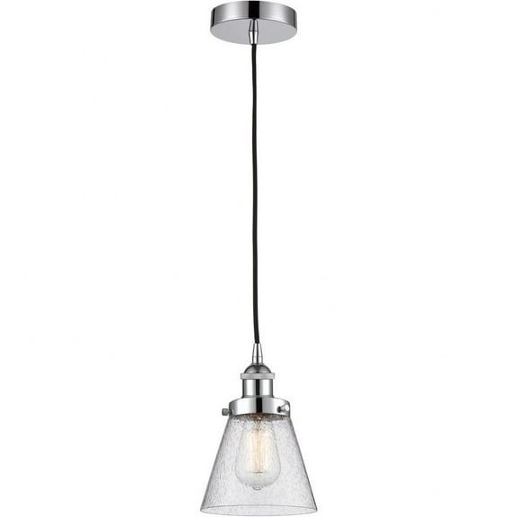 616-1PH-PC-G64-LED-Innovations Lighting-Cone - 1 Light Mini Pendant In Industrial Style-8 Inches Tall and 6 Inches Wide Polished Chrome Seedy