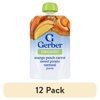 (12 pack) Gerber Organic for Toddler WonderFoods, Mango Peach Carrot Sweet Potato Oatmeal, 3.5 oz Pouch