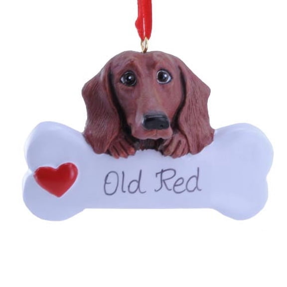 Personalized Ornament Dachshund Dog Polyresin Christmas Puppy 553