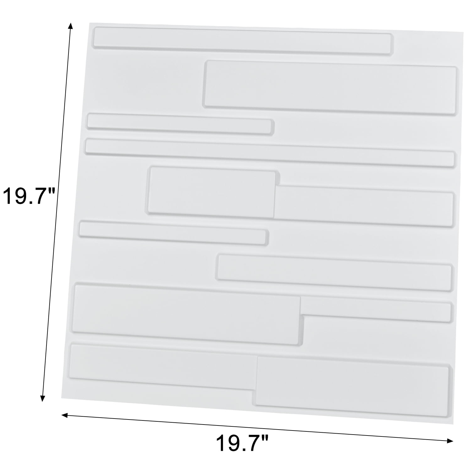 Art3d 12 Pack Wall Panels Brick Design 3D Wall Panels PVC, White 32 Sq.ft