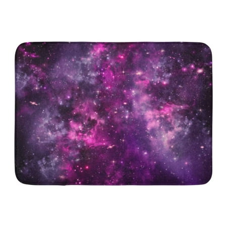 Black Outer Door - GODPOK Blue Color Purple Glitter Starry Night Sky Deep Outer Space Black Galaxy Nebula Rug Doormat Bath Mat 23.6x15.7 inch