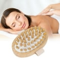 thumbnail image 4 of Massage Brush, Bamboo Fatigue Relief Blood Circulation Promotion Comfortable  Bath Massage Brush  For Travel For Home, 4 of 8