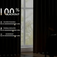 thumbnail image 2 of Blackout Curtains 36Inch 2 Panels Set Thermal Insulated Room Darkening Natural Linen Drapes, Back Tab Rod Pocket Window Curtains for Living Room & Bedroom, 50", 2 of 9