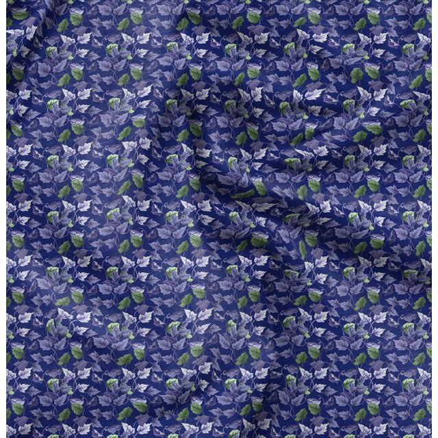 Soimoi Tissu en Rayonne Feuilles Imprimé 1 Yard 42 Pouces de Large
