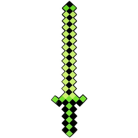 Plastic Toy Swords - Green Diamond 8-Bit Pixel 18