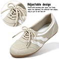 thumbnail image 3 of BERANMEY Non-Slip Fashion Sneakers for Women Cozy Lace-Up Color Block Casual Shoes Memory Foam Insole Trendy Womens Footwear Comfortable Casual Womens Sneakers Stylish Shoes Women Breathable Footwear, 3 of 9