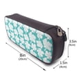 thumbnail image 3 of Picia Vintage Floral Pattern Large Capacity PU Leather Pencil Case Organizer Pen Marker Holder Double Zipper Storage Bag Big Pencil Pouch for College Office, 3 of 6
