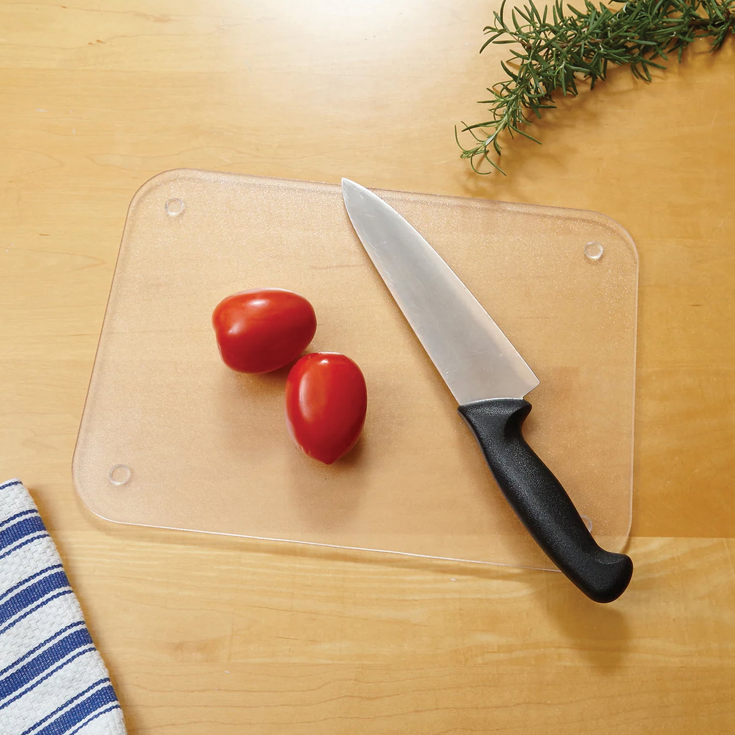 Better Houseware Acrylic Cutting Board, Silver, Medium