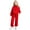 Red, variant on WOYY Big Girls Tracksuit Solid Half Zip Sweatshirt Sweatpants Outfits, Sizes 10-11