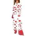 thumbnail image 3 of Tnhcen Home Clothes Womens Pajamas Sets 2 Piece Long Sleeve and Pant Pj Sets Button Up Sleepwear, 3 of 8