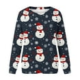 thumbnail image 4 of RKSTN Sweat-Shirt pour Femmes Mode Noël Imprimé à Capuche Raglan Manches Longues Col Rond Haut Chandail en Molleton de Noël, 4 of 4