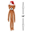 thumbnail image 4 of Long Dog Toys Super Cute 18 Inch Swinging Interactive Santa Hat Holiday Animals (Set of all Three Colors), 4 of 6
