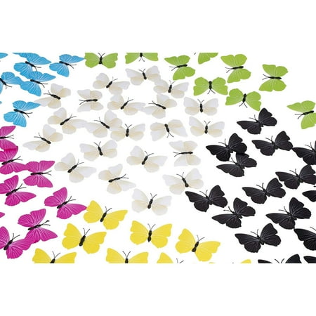 3d Butterflies 120 Pack Butterfly Decals Butterfly Mural Craft Butterfly Decorations Perfect Diy Wall Decoration For Home Nursery And Girls