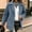 Navy, variant on HCBY Women's Wool Blend Peacoat Notch Lapel Single Breasted Mid-Length Long Sleeve Button Front Coat with Pockets Classic Business Winter Outerwear