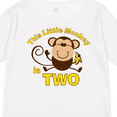 thumbnail image 4 of Inktastic Little Monkey 2nd Birthday Boy Boys Long Sleeve Toddler T-Shirt, 4 of 5