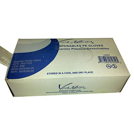 500 Disposable PE Gloves Polyethylene BPA Free Clear Plastic Food Safety Large