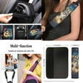 thumbnail image 4 of Jeiento Wolf 13 Pcs Auto Seat Cover Sets Steering Wheel Cover Galaxy Sky Seatbelt Pad Universal Armrest Cover Pad Cup Holders Keychain for SUV Van Sedan Fit for Most Cars SUV Van Sedan Truck, 4 of 8