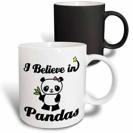 

3dRose I Believe In Pandas Magic Transforming Mug 11oz