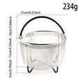 thumbnail image 2 of Steamer Basket For Pot Stainless Steel, For Instant Pot 6 Qt, Steamer Basket Liners 8 Inch, Mesh Steaming Basket Stainless Steel Strainer, With Handle, Green, 2 of 7