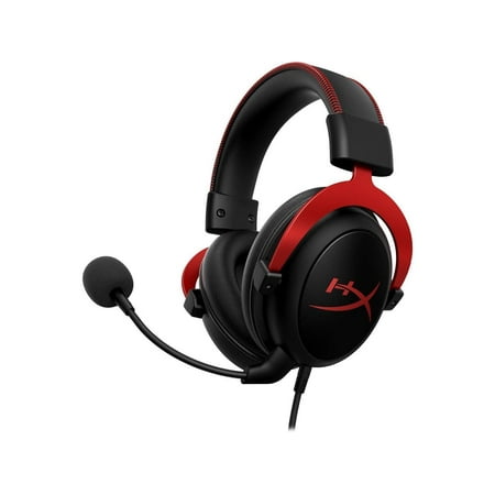 HyperX - Cloud II Wired Gaming Headset for PC, Xbox X|S, Xbox One, PS5, PS4, Nintendo Switch, and Mobile - Black/Red