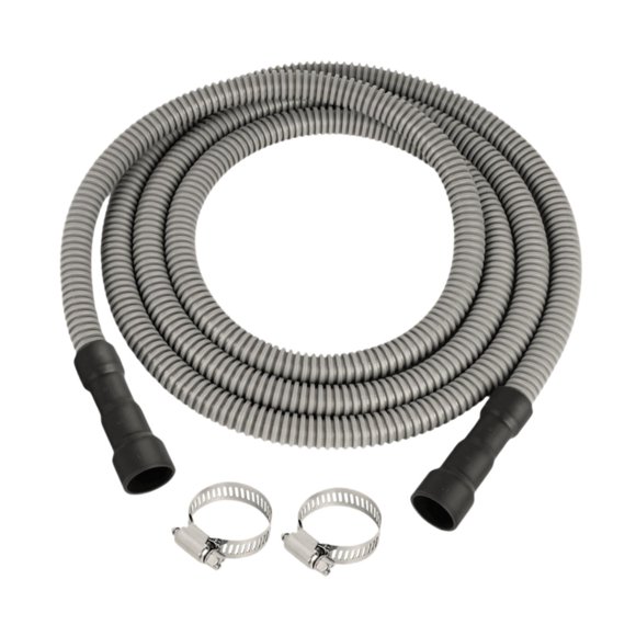 Luzkey Dishwasher Drain Extension Hose with Clamps Accessory Appliance Repair Component Repair Dishwasher Waste Hose Extension Parts