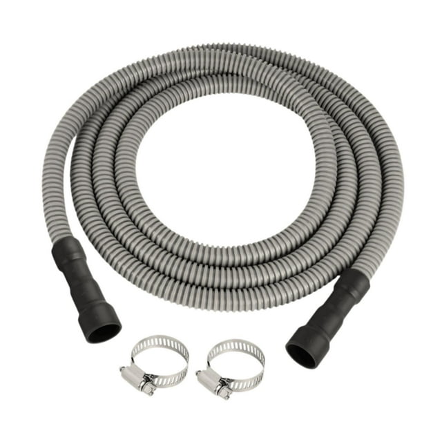 Manguera de extensión de desagüe para lavavajillas con abrazaderas. Accesorio para reparación de electrodomésticos. Piezas de repuesto para la extensi