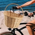 thumbnail image 2 of Cesta para bicicletas Cesta para guardar bicicletas con correas ajustables Accesorios para bicicletas Mango color madera, 2 of 8
