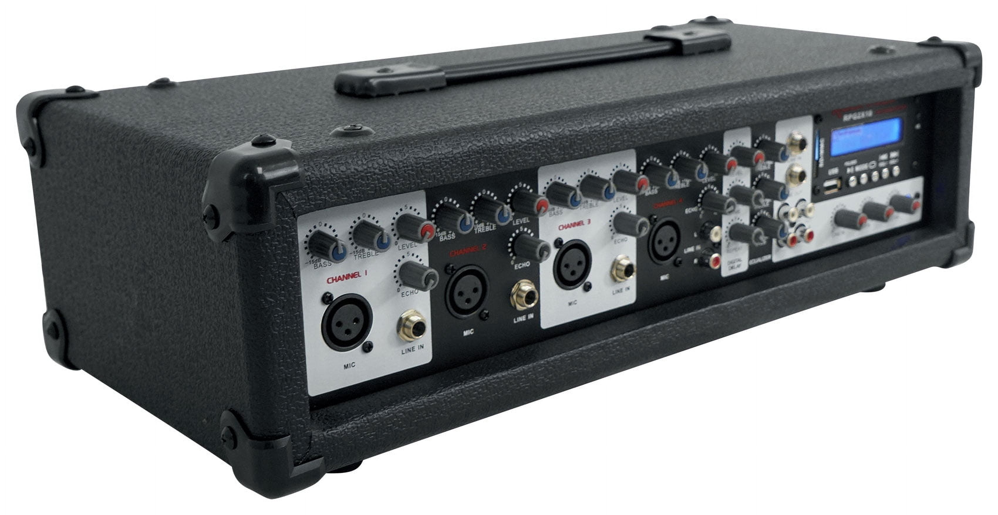Rockville RPG2X10 Package PA System Mixer/Amp+10" Speakers+Stands+2 Mics+Bluetooth