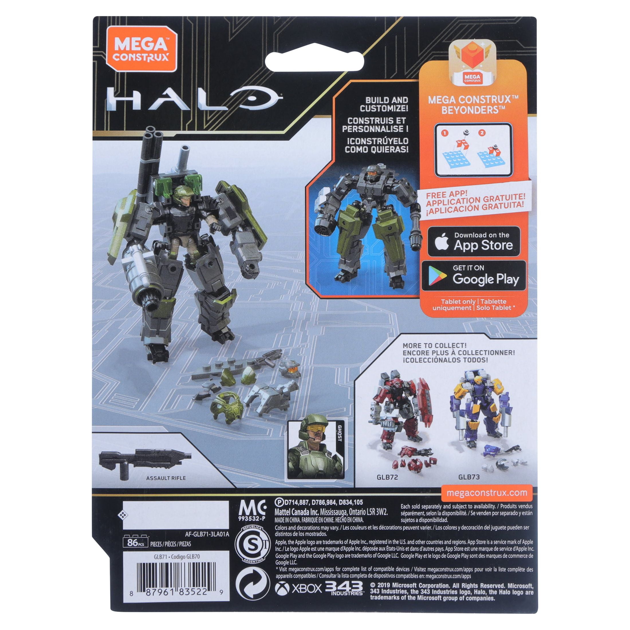 MEGA Halo MK I Prototype Exosuit construction set with micro