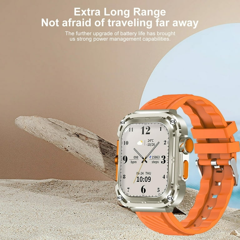 Vfedsrsge Smart Watch Multifunction HD Rectangular Screen