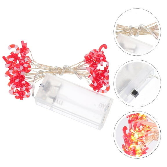 ELAYARD 1Pc Red Candy Cane Light ng LED Hanging Lamp for Festival Party Decor with Warm Comfortable Glow