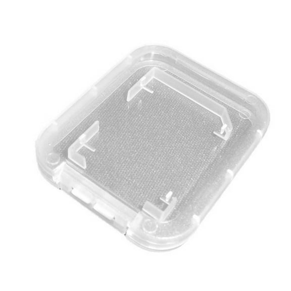 Ngheia Single Card Small White Box Shell, Clear Plastic Sd/Sdhc/Sdxc/Secure Digital Memory Card Case Holder Compatible for Memory Card, 10*Storage Box