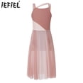 thumbnail image 2 of Vestido de leotardo para danza lírica, ballet, gimnasia artística, niñas, clásico, moderno, contemporáneo, latino, disfraz de actuación, 2 of 5