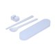 thumbnail image 1 of Juego de cucharas y palillos portátiles de PP, vajilla reutilizable con caja de almacenamiento para el hogar, la escuela y el comedor., 1 of 14
