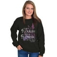 thumbnail image 4 of Flourish Flowers Jesus Christian God Women Plus Size Crewneck Sweatshirt Brisco Brands 3X, 4 of 5