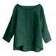 thumbnail image 5 of Camisetas de talla grande,Camiseta informal estampada de manga 3/4 para mujer, corte holgado, poliéster, cuello redondo, para uso diario, sopatenor, 5 of 9