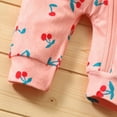 thumbnail image 7 of Yidarton 0-3 Year Old Baby Fruit Printed Conjoined Climbing Clothes Zipper Shirt Hooded Long Sleeve Long Leg Ha Clothes European And American Tide Climbing Clothes Pink, 7 of 7