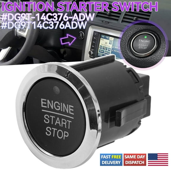 OEMASSIVE Ignition Push Engine Start Stop Button Switch For Ford F150 F250 F350 Expedition Edge Fusion 2015- DG9T-14C376-ADW DG9T14C376ADW