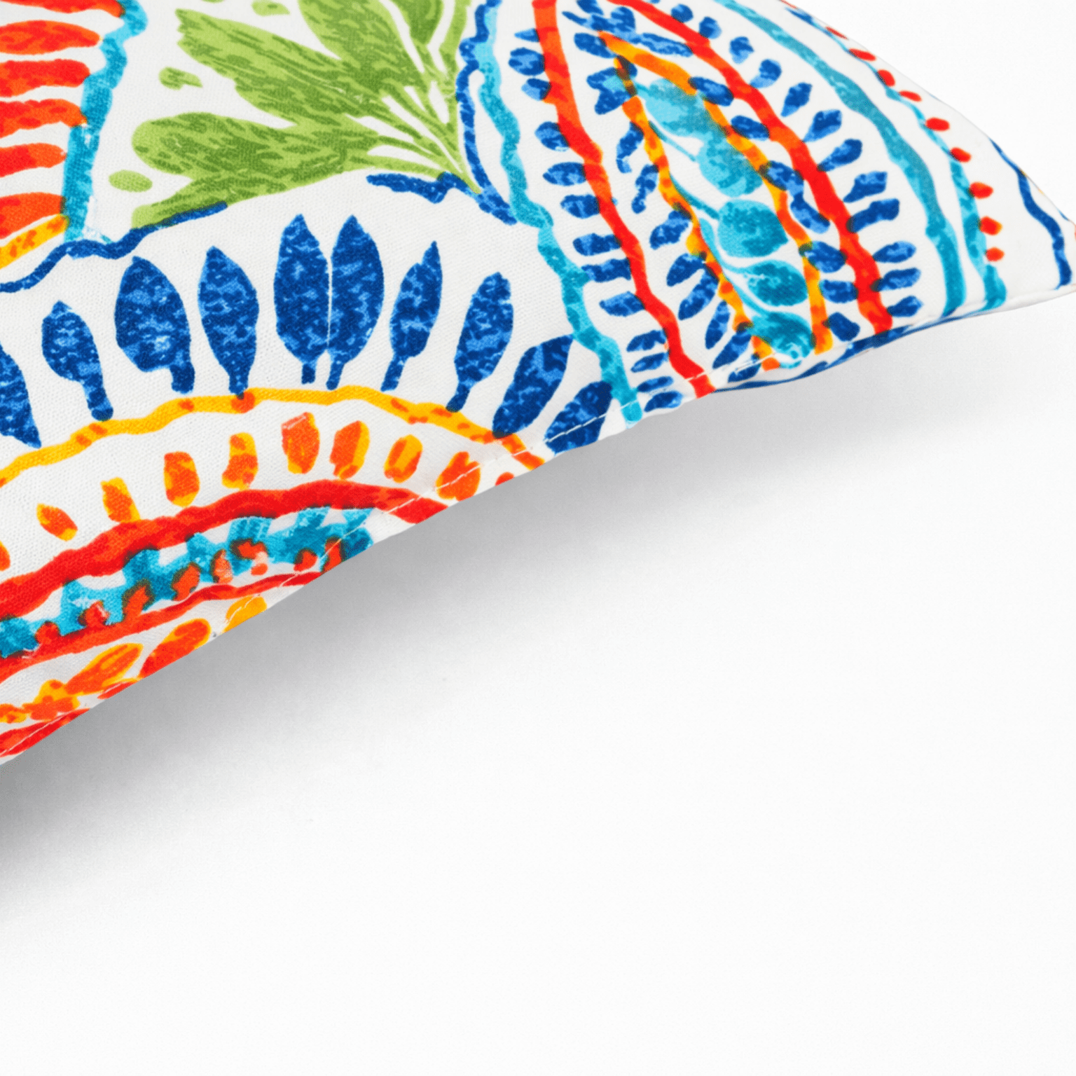 2-Pack Waterproof Outdoor Throw Pillows, 18x18 Inch, Vibrant Paisley Water-Resistant Patio Pillows for Deck, Porch & Garden